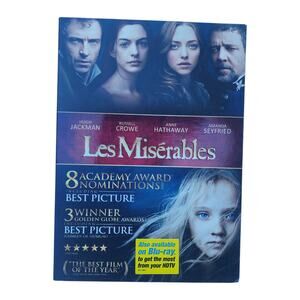 Les Miserables DVD 2012 Hugh Jackman Russell Crowe Anne Hathaway